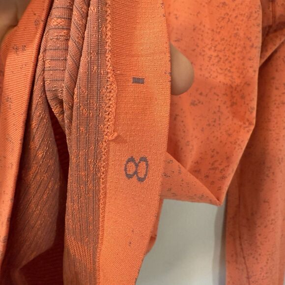 Lululemon Swiftly Tech Long Sleeve Shirt 2.0 Size 8 Race Distorted Noise Orange - Picture 6 of 7